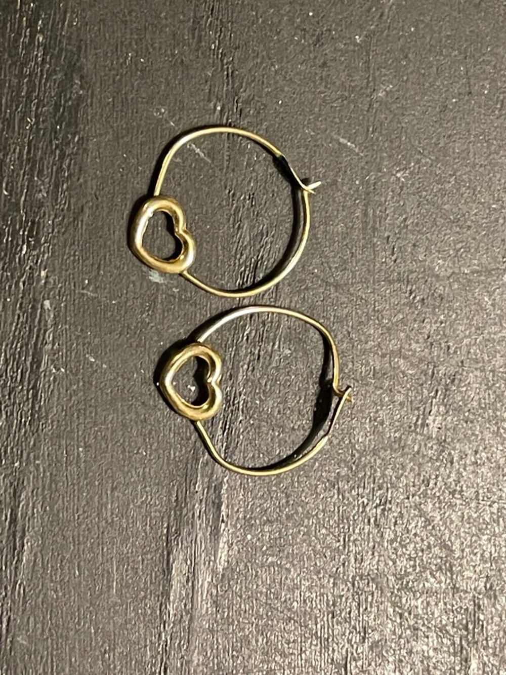 Small Gold Heart Earrings